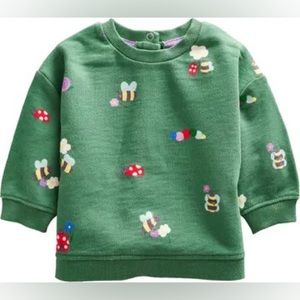 Baby Boden bug print sweatshirt, size 9-12 months